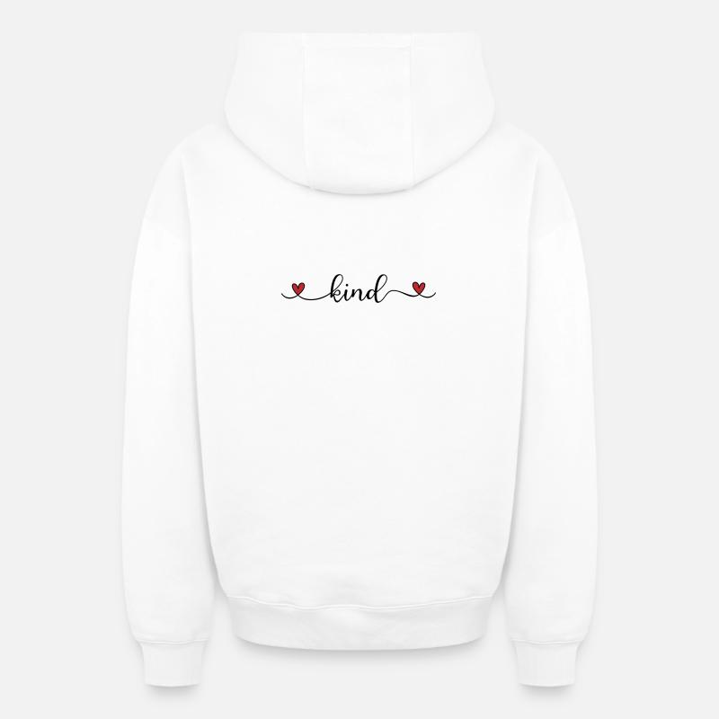 Enfant - Sweat à capuche unisexe zippé oversize épais SPREAD - blanc