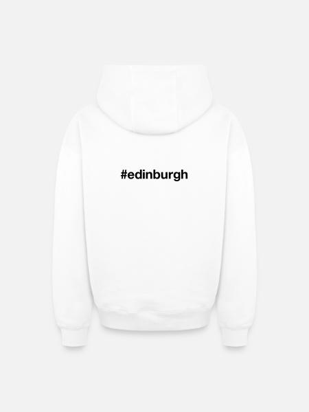 EDINBURGH Scotland Schottland - Oversized Heavyweight Unisex Zip Hoodie - white