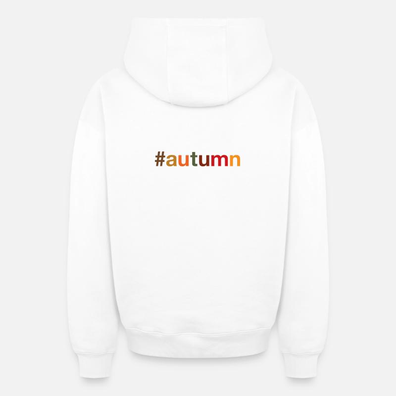AUTOMNE Herbst - Sweat à capuche unisexe zippé oversize épais SPREAD - blanc