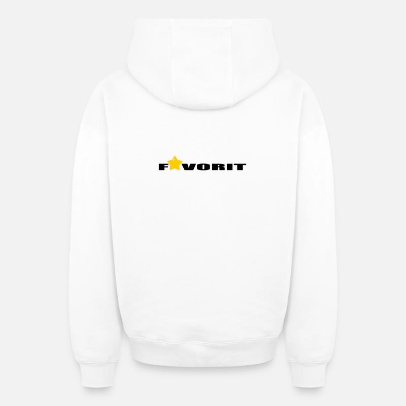 Favorit - Oversized Heavyweight Unisex Zip Hoodie - Weiß