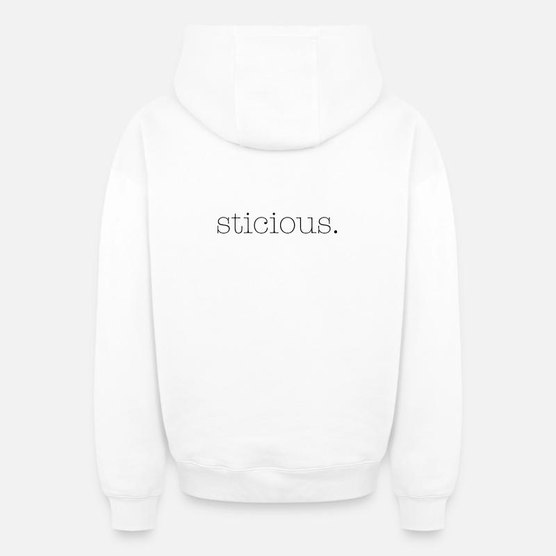 Sticious - Sweat à capuche unisexe zippé oversize épais SPREAD - blanc