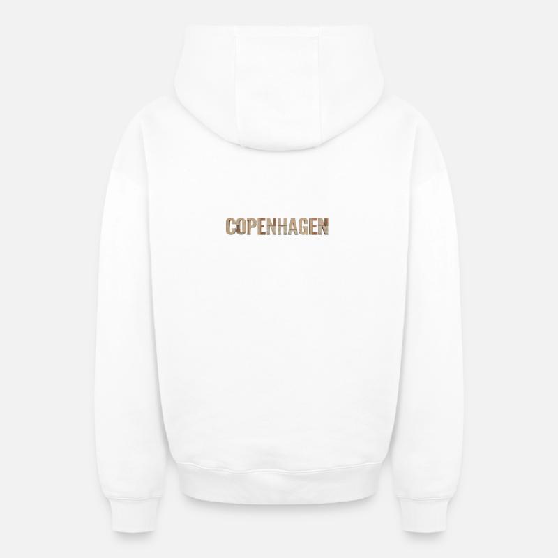 Copenhague - Sweat à capuche unisexe zippé oversize épais SPREAD - blanc