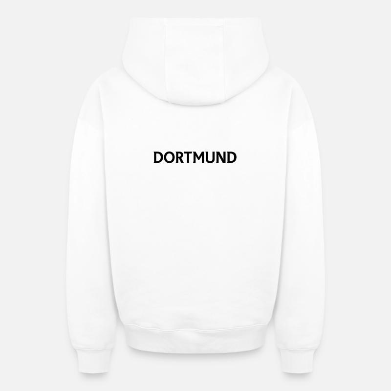 Dortmund - Sweat à capuche unisexe zippé oversize épais SPREAD - blanc