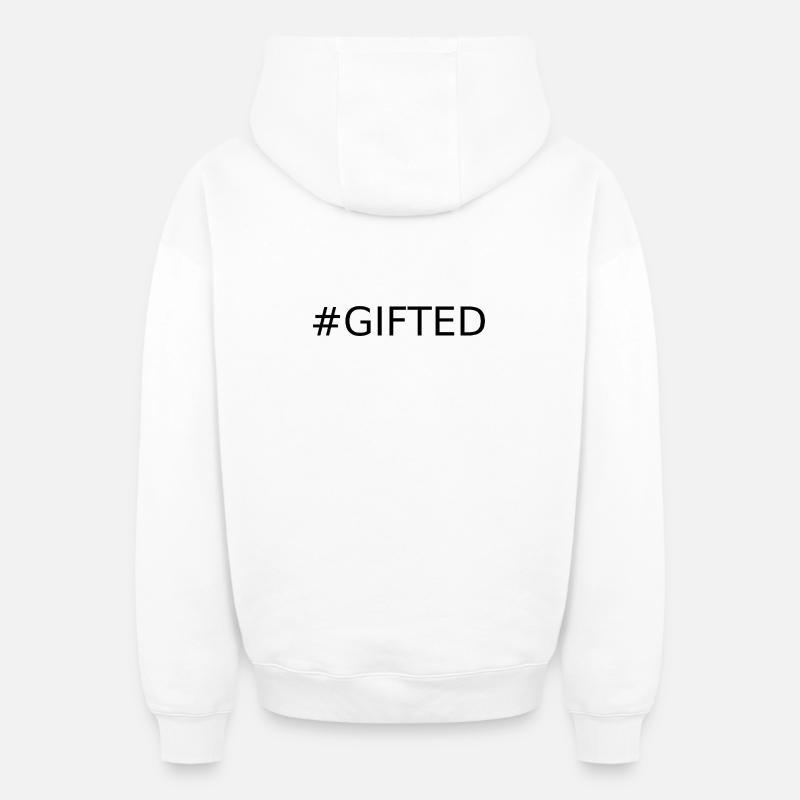#GIFTED - Sweat à capuche unisexe zippé oversize épais SPREAD - blanc