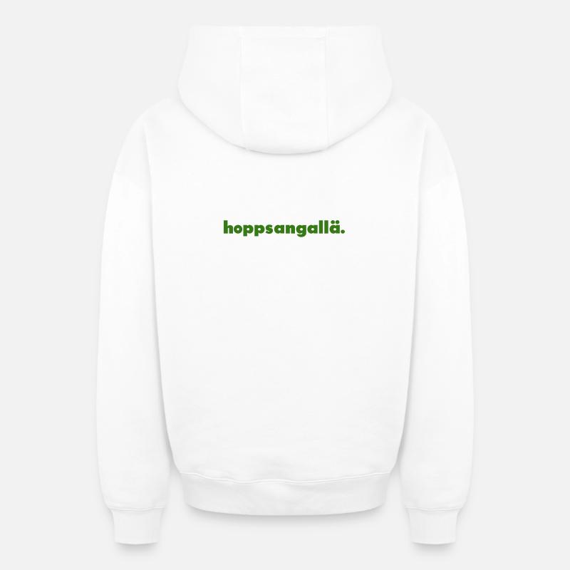Hoppsangallä. - Sweat à capuche unisexe zippé oversize épais SPREAD - blanc