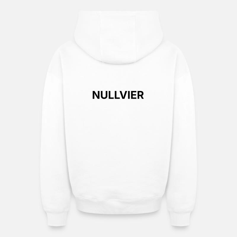 ZERO FOUR - Oversized Heavyweight Unisex Zip Hoodie - white