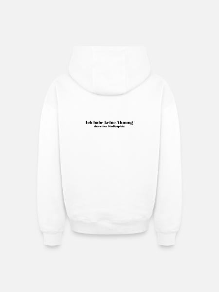 Study place - Oversized Heavyweight Unisex Zip Hoodie - white
