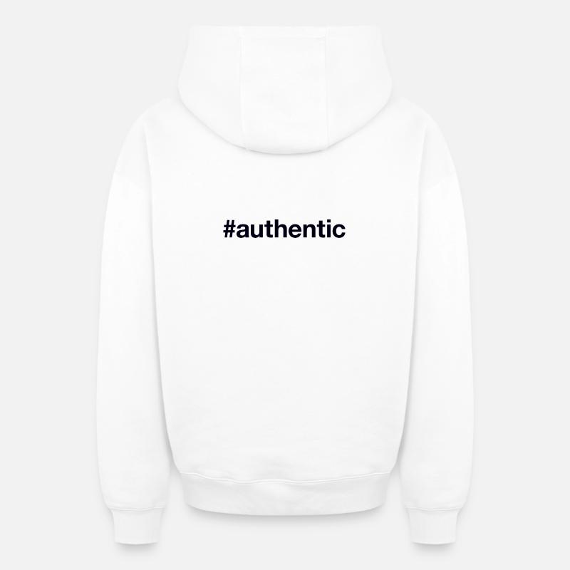 AUTHENTIC authentisch echt - Oversized Heavyweight Unisex Zip Hoodie - Weiß