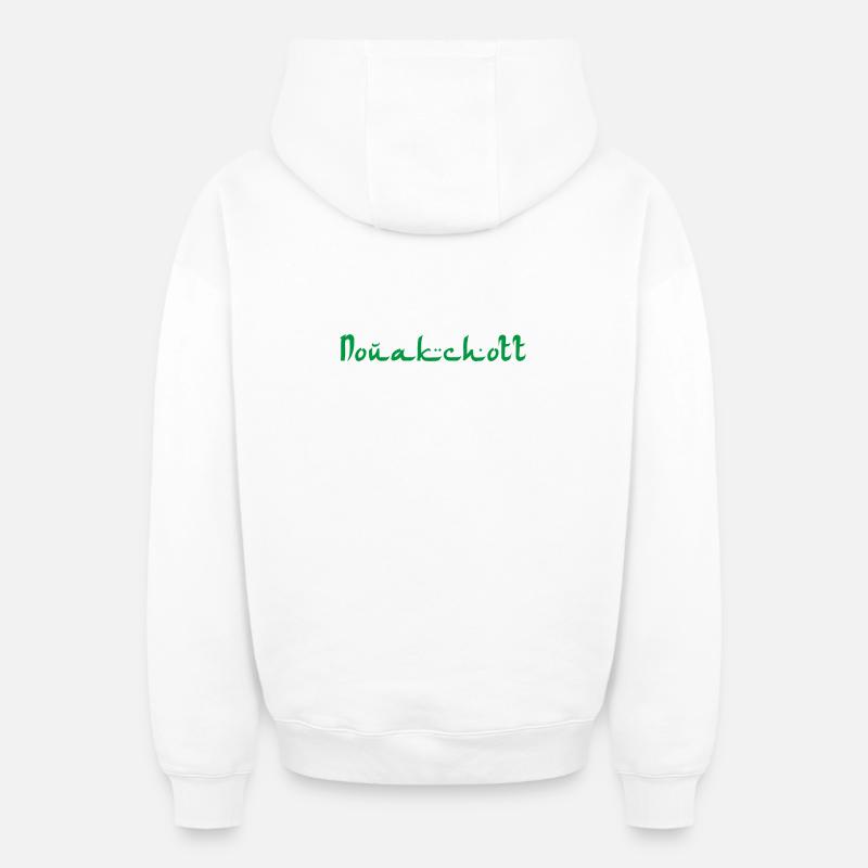 Nouakchott Mauritanie - Sweat à capuche unisexe zippé oversize épais SPREAD - blanc