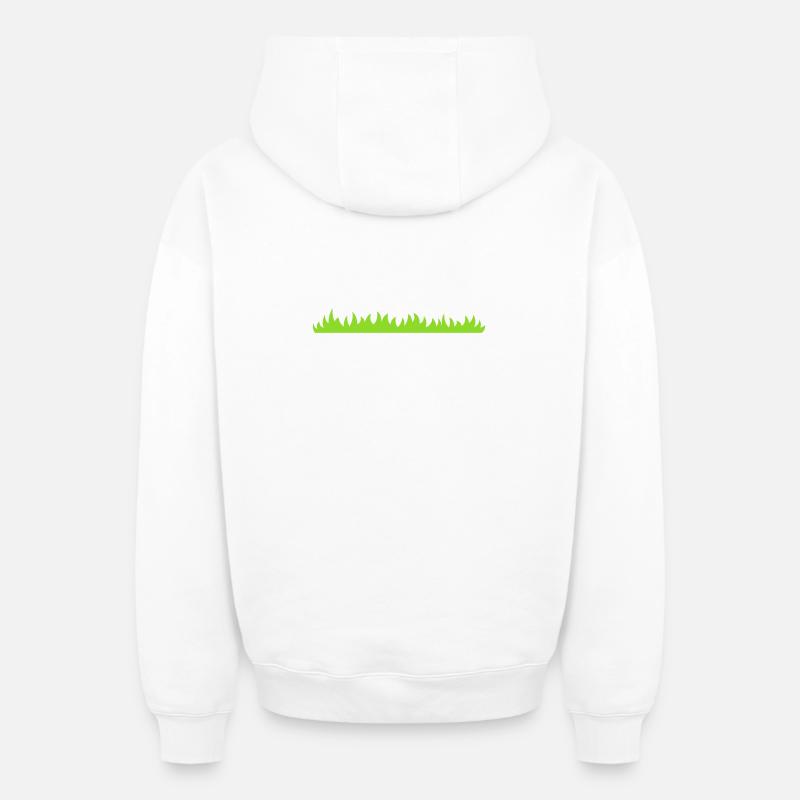 Gazon ou pelouse - Sweat à capuche unisexe zippé oversize épais SPREAD - blanc