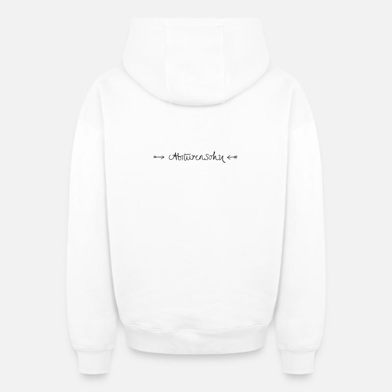 Fils du baccalauréat - Sweat à capuche unisexe zippé oversize épais SPREAD - blanc