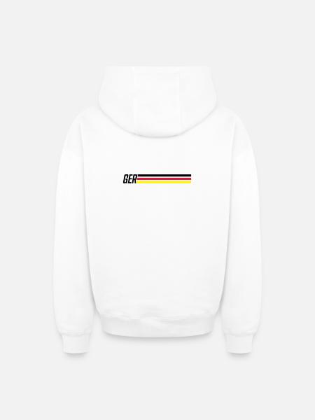 germany team germany - Oversized Heavyweight Unisex Zip Hoodie - white