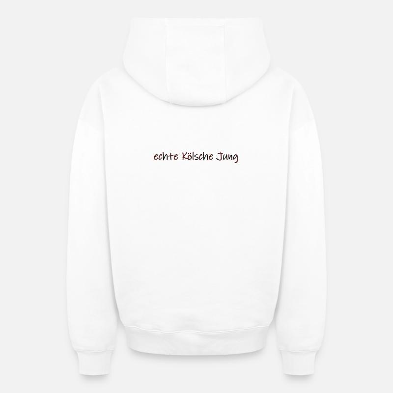 echte Kölsche Jung - Oversized Heavyweight Unisex Zip Hoodie - Weiß