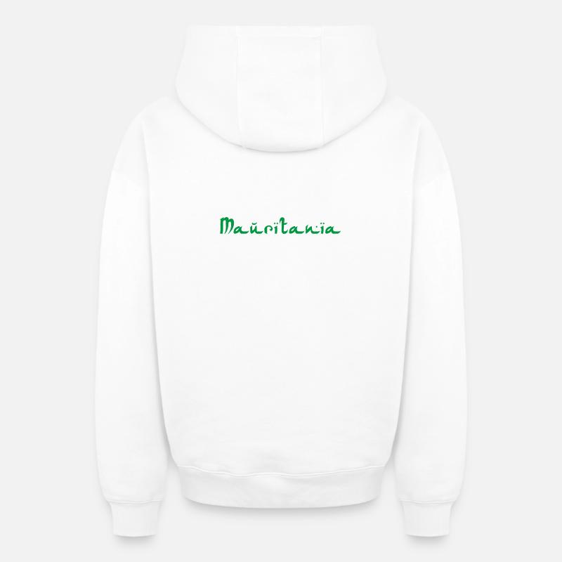 Mauritanie Mauritanie - Sweat à capuche unisexe zippé oversize épais SPREAD - blanc