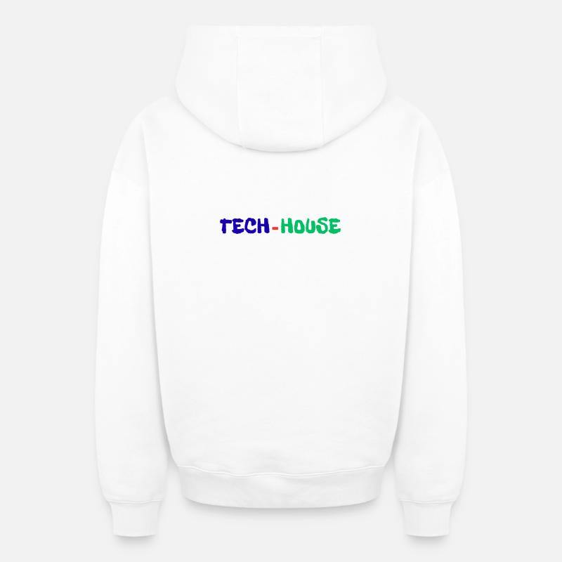 Maison de la technologie - Sweat à capuche unisexe zippé oversize épais SPREAD - blanc