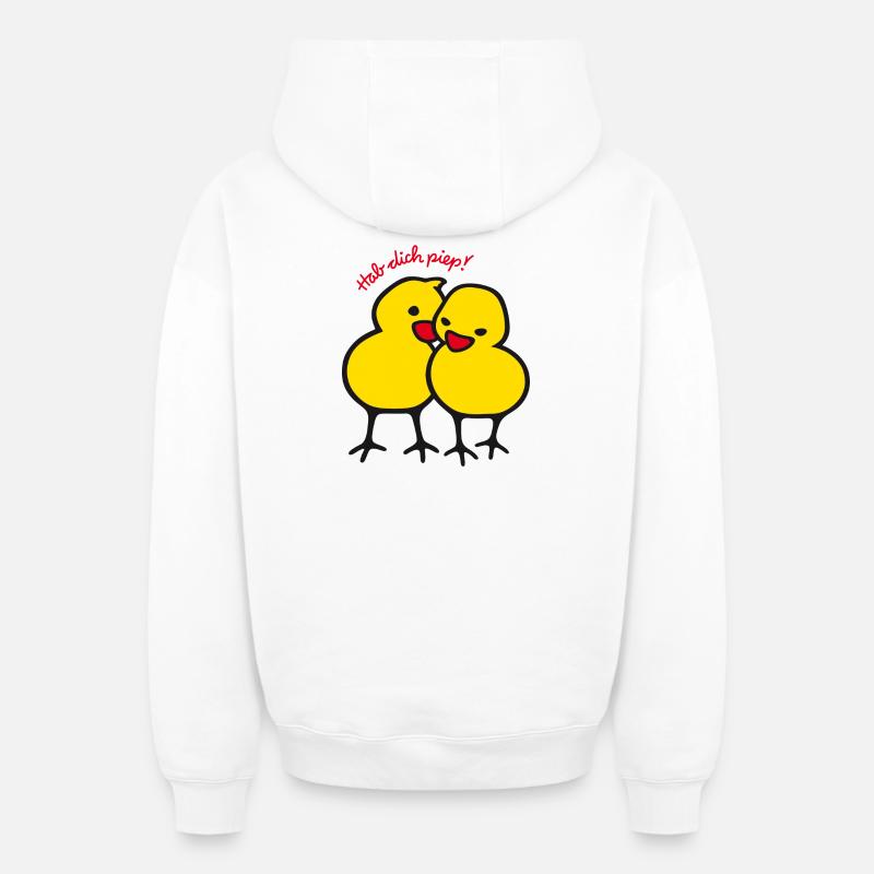 Avez-vous le bip - Sweat à capuche unisexe zippé oversize épais SPREAD - blanc