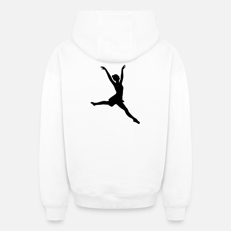 Danseur - Sweat à capuche unisexe zippé oversize épais SPREAD - blanc