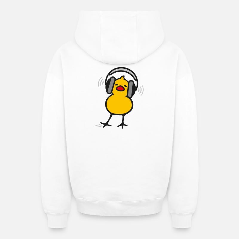 SoundChick - Sweat à capuche unisexe zippé oversize épais SPREAD - blanc