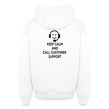 6061912 122552662 Helpline - Sweat à capuche unisexe zippé oversize épais SPREAD - blanc - Dos - AI Model Male 178 light (178cm)