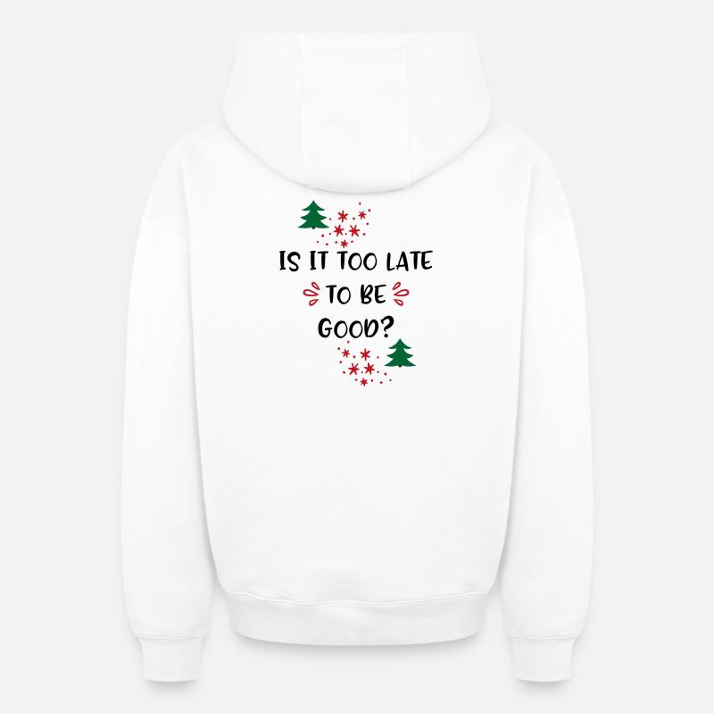 Noël - Sweat à capuche unisexe zippé oversize épais SPREAD - blanc