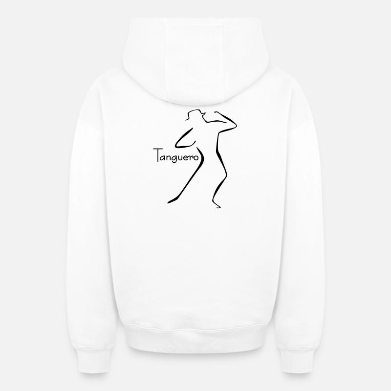 Tango-5 - Oversized Heavyweight Unisex Zip Hoodie - Weiß