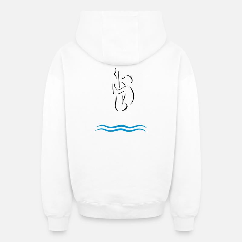 Saut de tour - Sweat à capuche unisexe zippé oversize épais SPREAD - blanc