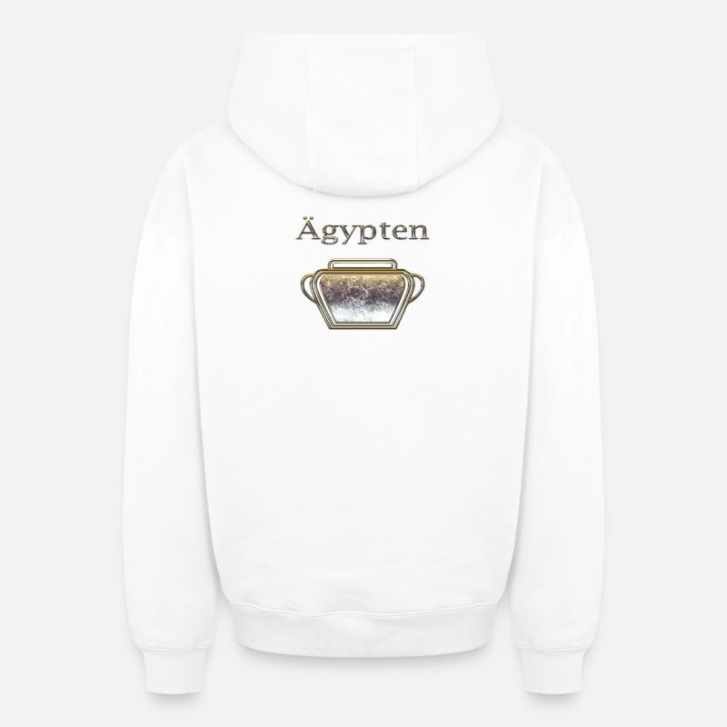 Egypte 90ème - Sweat à capuche unisexe zippé oversize épais SPREAD - blanc