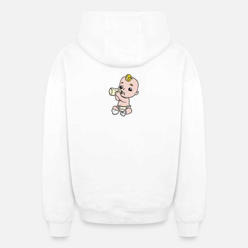 bébé - Sweat à capuche unisexe zippé oversize épais SPREAD - blanc
