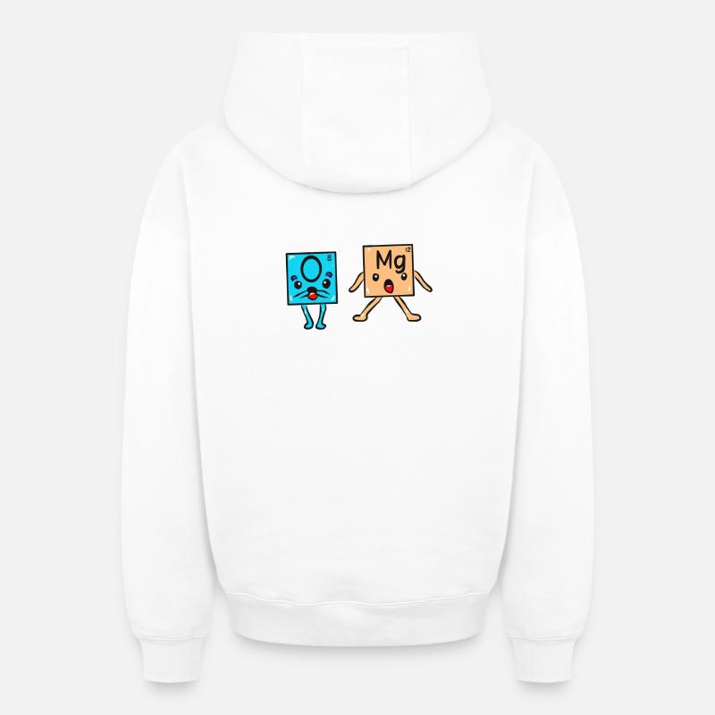 Science Physique Chimie OMG - Sweat à capuche unisexe zippé oversize épais SPREAD - blanc