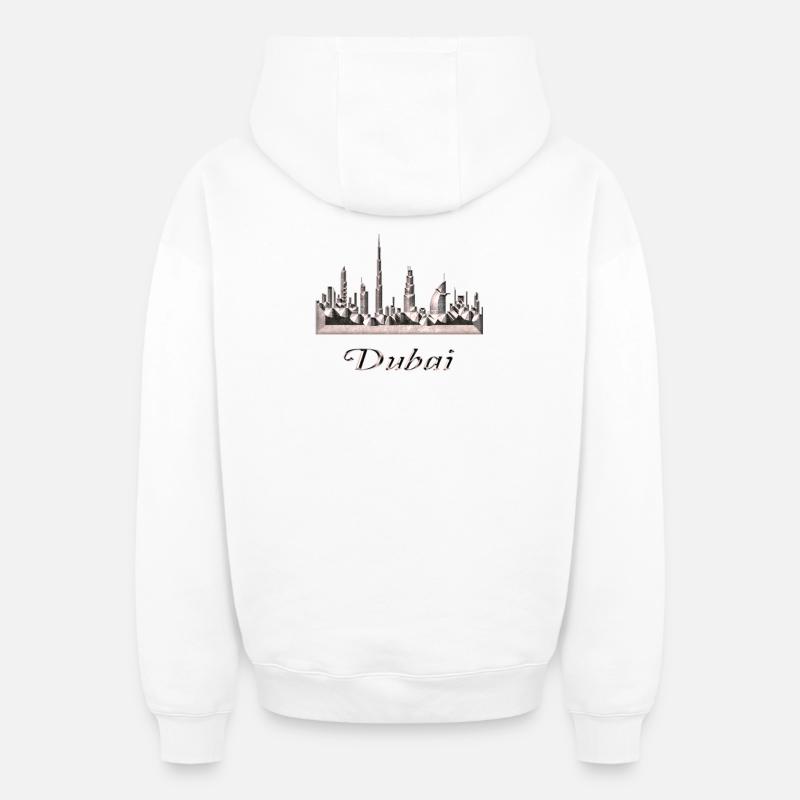 Dubai - Oversized Heavyweight Unisex Zip Hoodie - Weiß