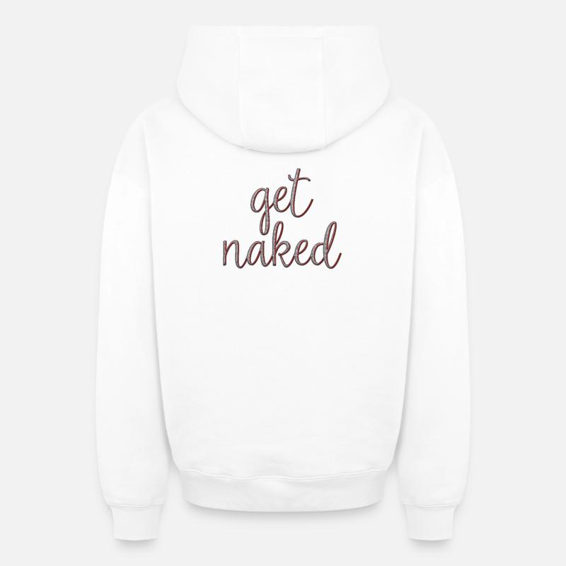 Obtenez nu - Sweat à capuche unisexe zippé oversize épais SPREAD - blanc