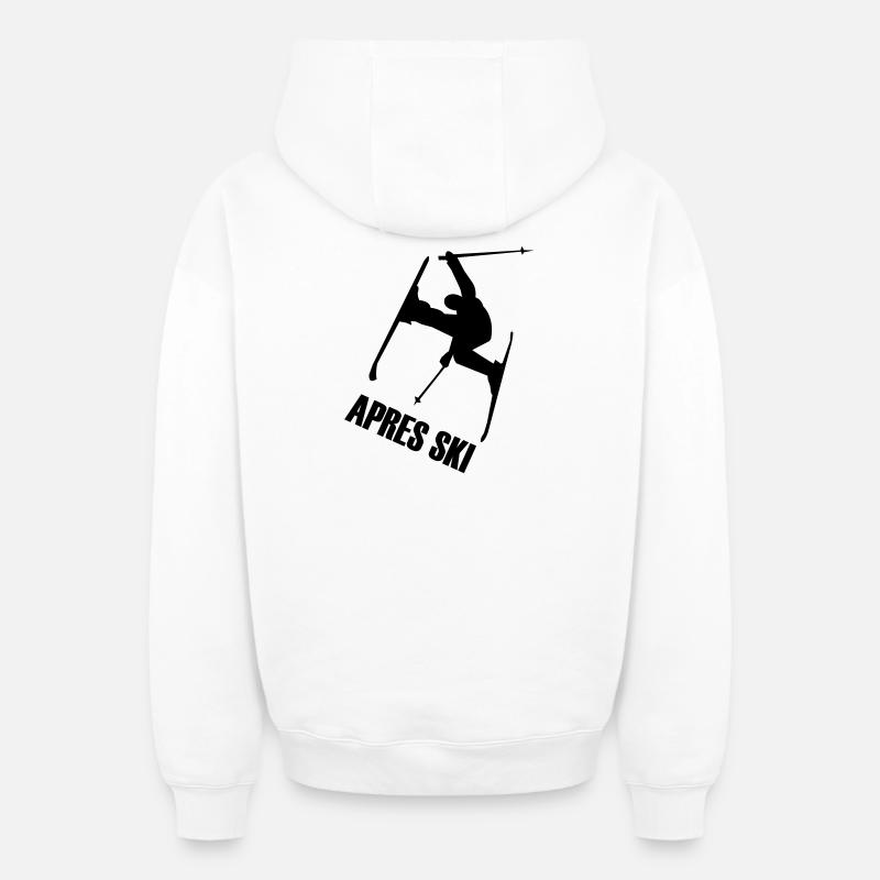 Skier - Oversized Heavyweight Unisex Zip Hoodie - Weiß