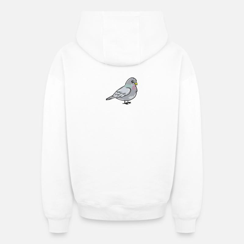 colombe - Sweat à capuche unisexe zippé oversize épais SPREAD - blanc