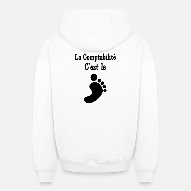 Accountant / Accounting / Comptable / Comptabilité - Oversized Heavyweight Unisex Zip Hoodie - white