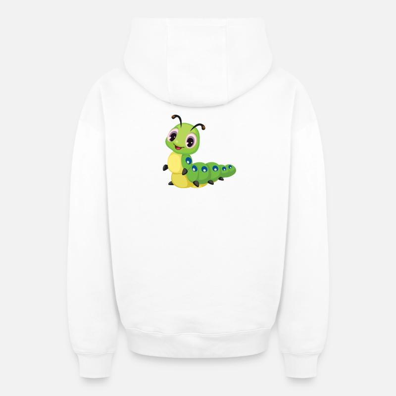 Chenille pour enfants - Sweat à capuche unisexe zippé oversize épais SPREAD - blanc
