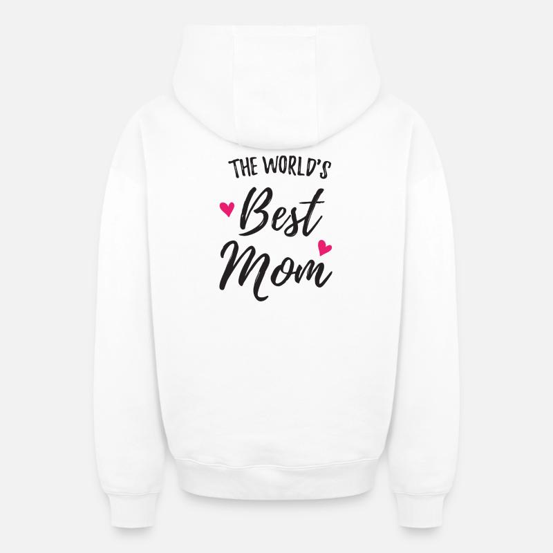 Die beste Mutter der Welt - Oversized Heavyweight Unisex Zip Hoodie - Weiß