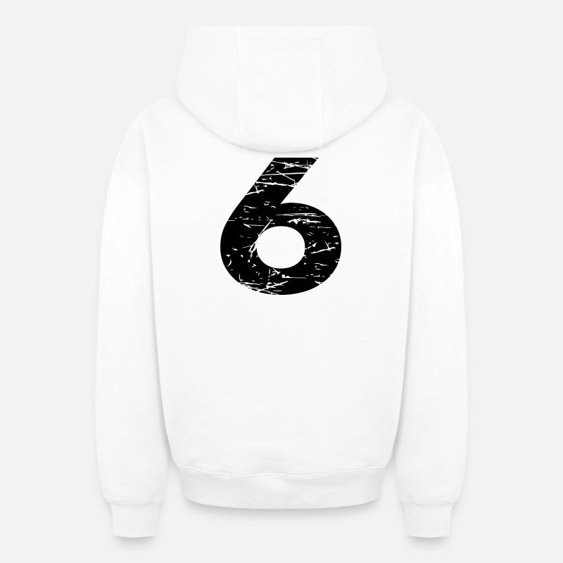 6 - Sweat à capuche unisexe zippé oversize épais SPREAD - blanc