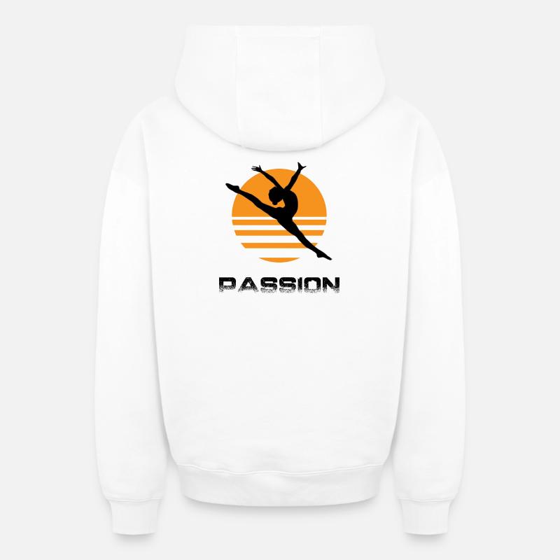 Gymnastique rythmique - Sweat à capuche unisexe zippé oversize épais SPREAD - blanc