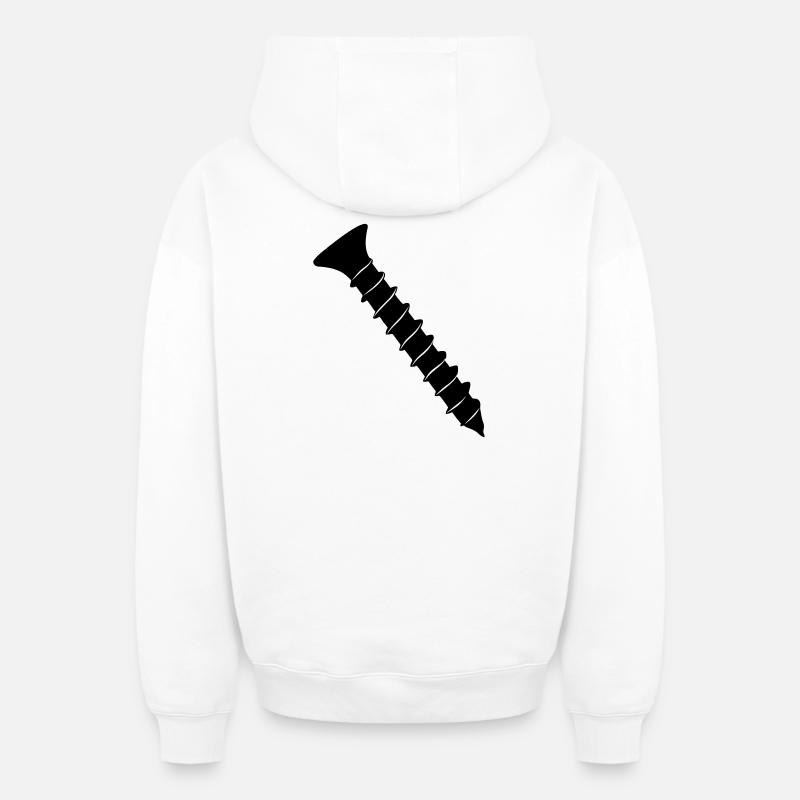 Vis - Sweat à capuche unisexe zippé oversize épais SPREAD - blanc