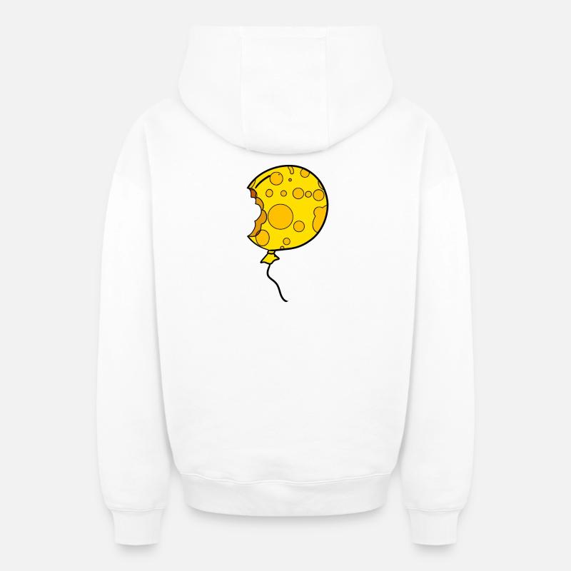 Ballon fromage - Sweat à capuche unisexe zippé oversize épais SPREAD - blanc