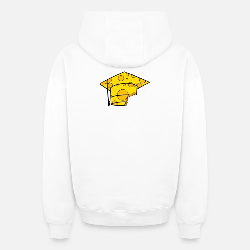 Casquette de diplômé - Sweat à capuche unisexe zippé oversize épais SPREAD - blanc