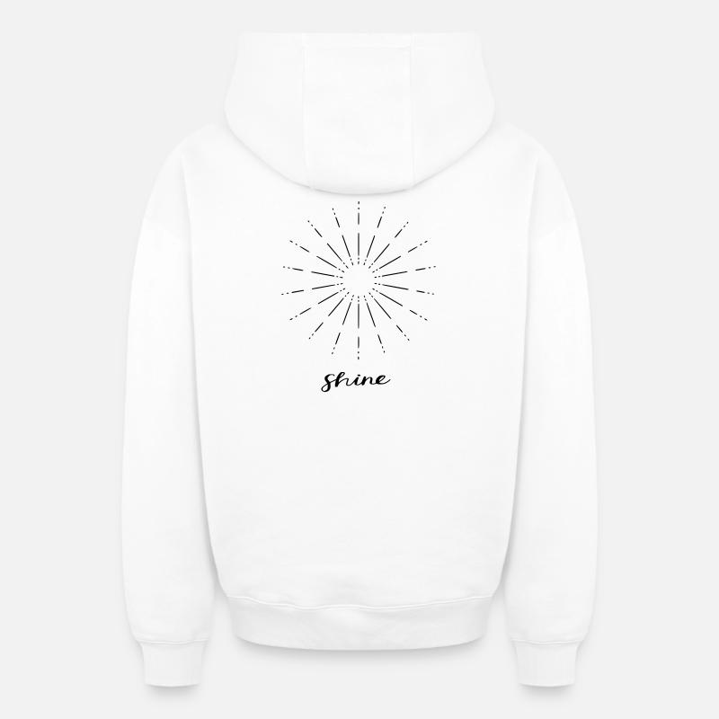 Briller - Sweat à capuche unisexe zippé oversize épais SPREAD - blanc