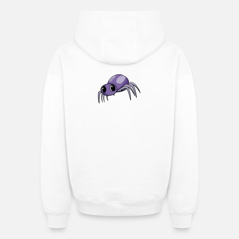 Bébé araignée - Sweat à capuche unisexe zippé oversize épais SPREAD - blanc