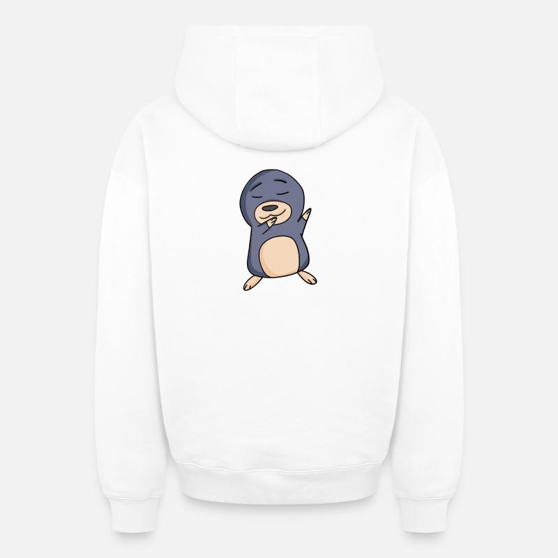Taupe - Sweat à capuche unisexe zippé oversize épais SPREAD - blanc