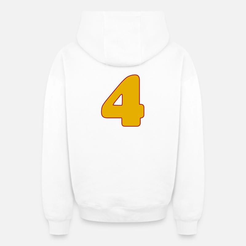 4 - Sweat à capuche unisexe zippé oversize épais SPREAD - blanc