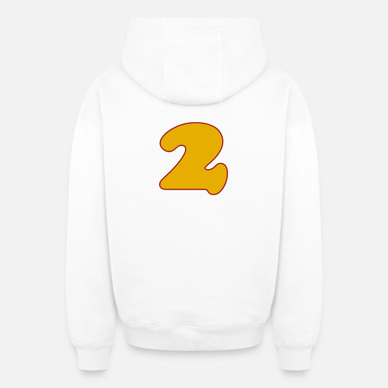 2 - Sweat à capuche unisexe zippé oversize épais SPREAD - blanc