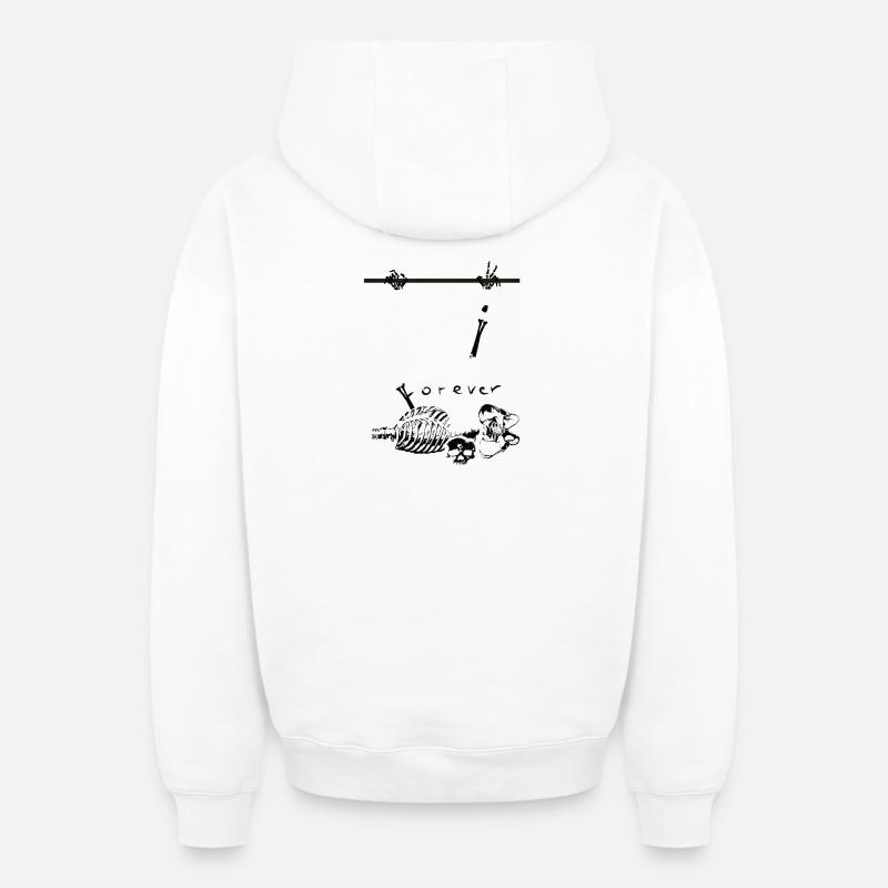 Callisthénie - Sweat à capuche unisexe zippé oversize épais SPREAD - blanc