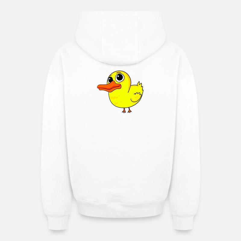 Canard - Sweat à capuche unisexe zippé oversize épais SPREAD - blanc