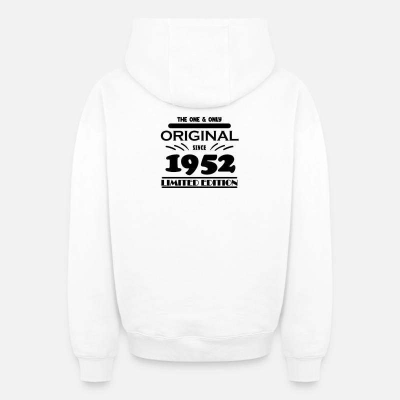 1952 - Année 1952 - Année 1952 - Sweat à capuche unisexe zippé oversize épais SPREAD - blanc