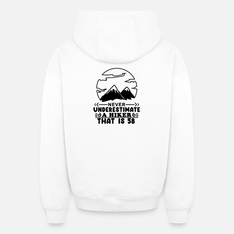 v - Sweat à capuche unisexe zippé oversize épais SPREAD - blanc